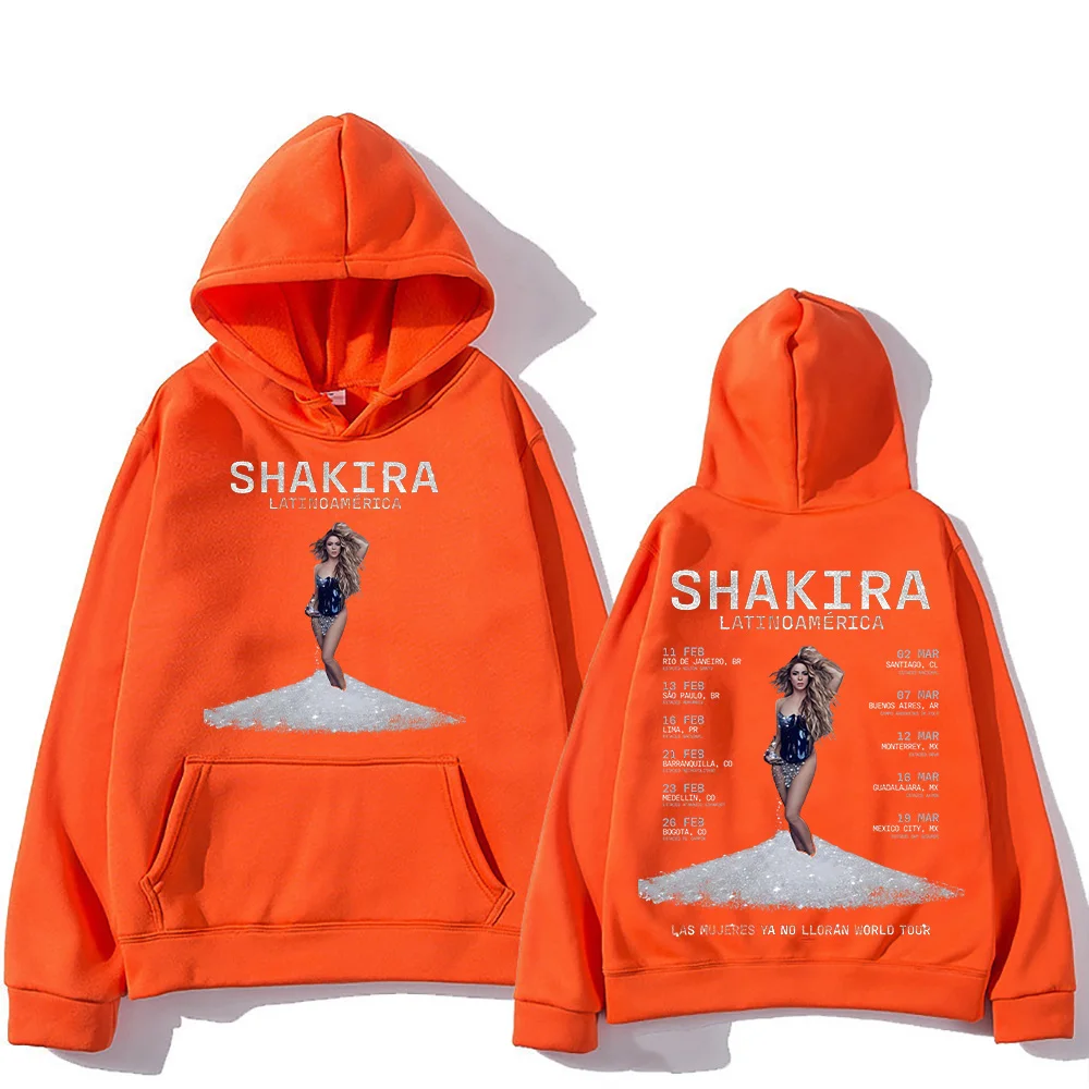 Shakira Las Mujeres Ya No Lloran World Tour Hoodies Men Women Fashion Aesthetic Sweatshirts New Two Sides Oversized Pullovers