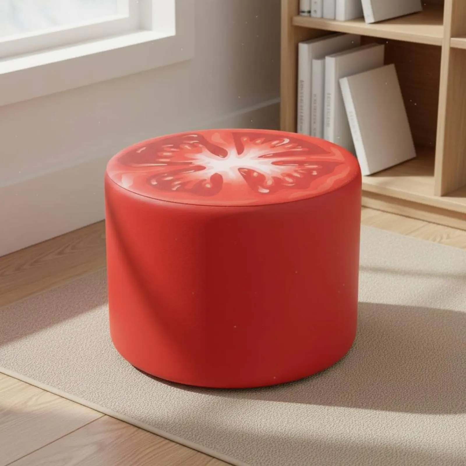 

6 Pieces Cartoon Stool Anti-Slip Fruit Ottoman Reading Seat Long-Lasting Child Furniture Floor Friendly for Nursery