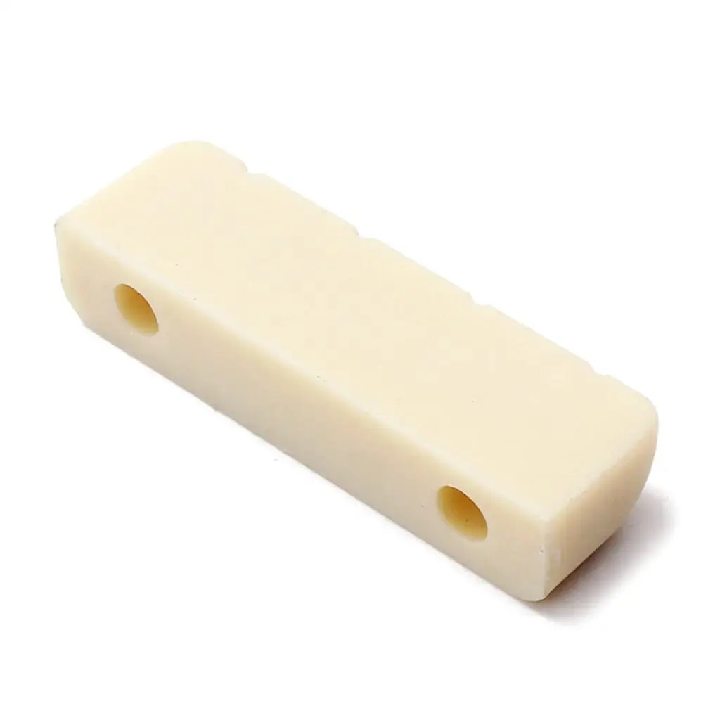 Banjo Top Nut Cream Color Flat Base Bone Nut ABS Plastic Accessory for Four String Banjo DIY Project