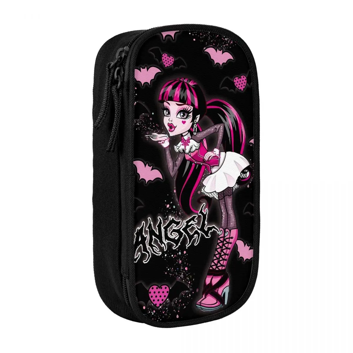 

Draculaura Cartoon Pencil Case Monster High Kids Retro Pen Box Custom School Pencil Cases Stationery Organizer Gift