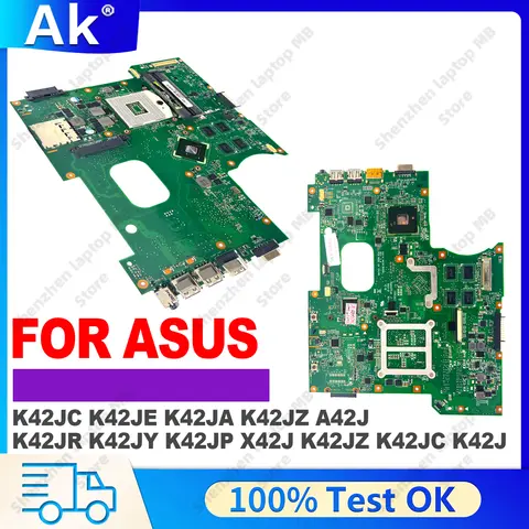 For ASUS K42JC K42JE K42JA K42JZ K42JR K42JY A42J K42JP X42J K42JZ K42J Mainboard 100% Tests OK K42JC Laptop Motherboard