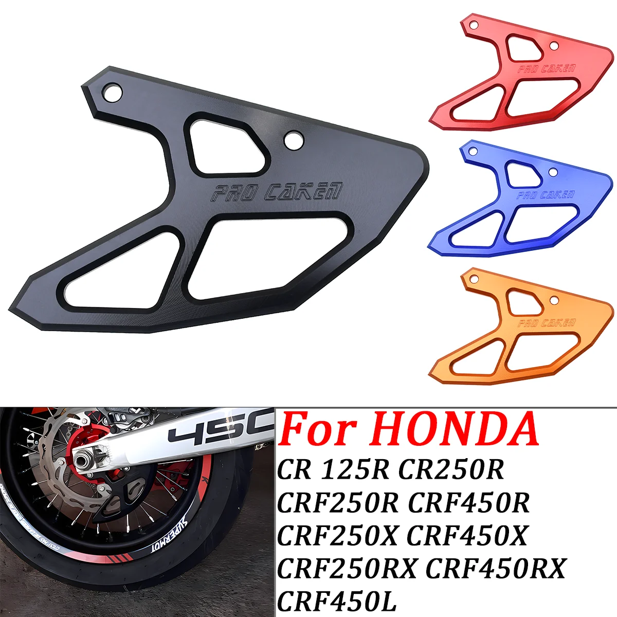 

Motorcycle Dirt Bike CNC Rear Brake Disc Guard For HONDA 2023 CR125R 250R CRF250X 450X 250RX 450RX 250R 450R 450L KAYO T4 T6 BSE