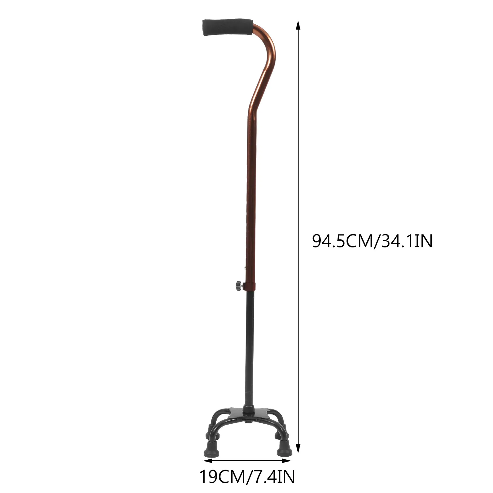 Aluminum Elderly Walking Stick Ergonomic Handle Anti-Slip Adjustable Trekking Pole Outdoor Hiking Support Cane for Seniors