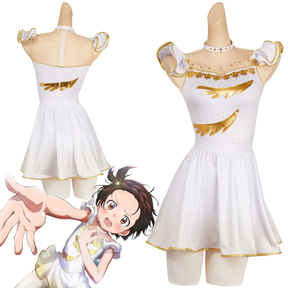 Yuitsuka Inori Cosplay Fantasy Clothing Skating Suits Anime Medalist Costume Disguise Adult Women Girls Roleplay Outfits Female