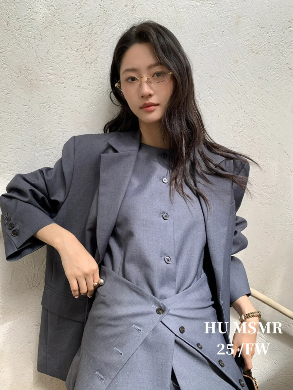 เสื้อเบลเซอร์ดีไซน์เนอร์แฟชั่น BJTZ และเสื้อกั๊กไร้แขน กางเกงขายาวเอวสูงทรงขากว้าง สำหรับผู้หญิง คอลเลคชั่นฤดูใบไม้ผลิ-ฤดูใบไม้ร่วง ปี 2025 เสื้อผ้าผู้หญิงใหม่