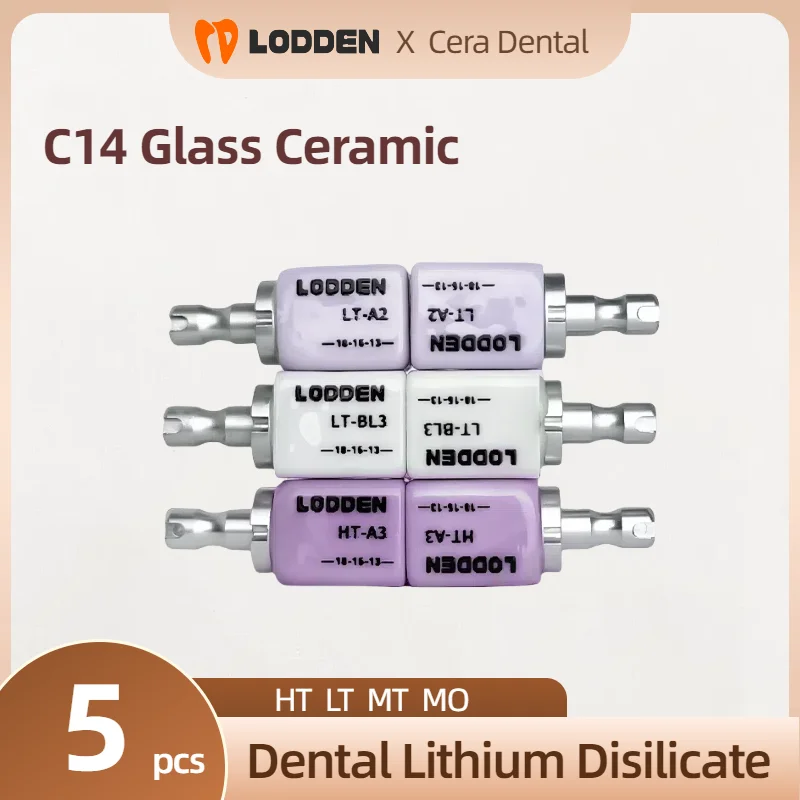 

Dental Lithium Disilicate C14 Glass Ceramic LT/HT for CAD CAM Chair-side Economic Reconstruction Esthetic Sirona System 5pcs/box