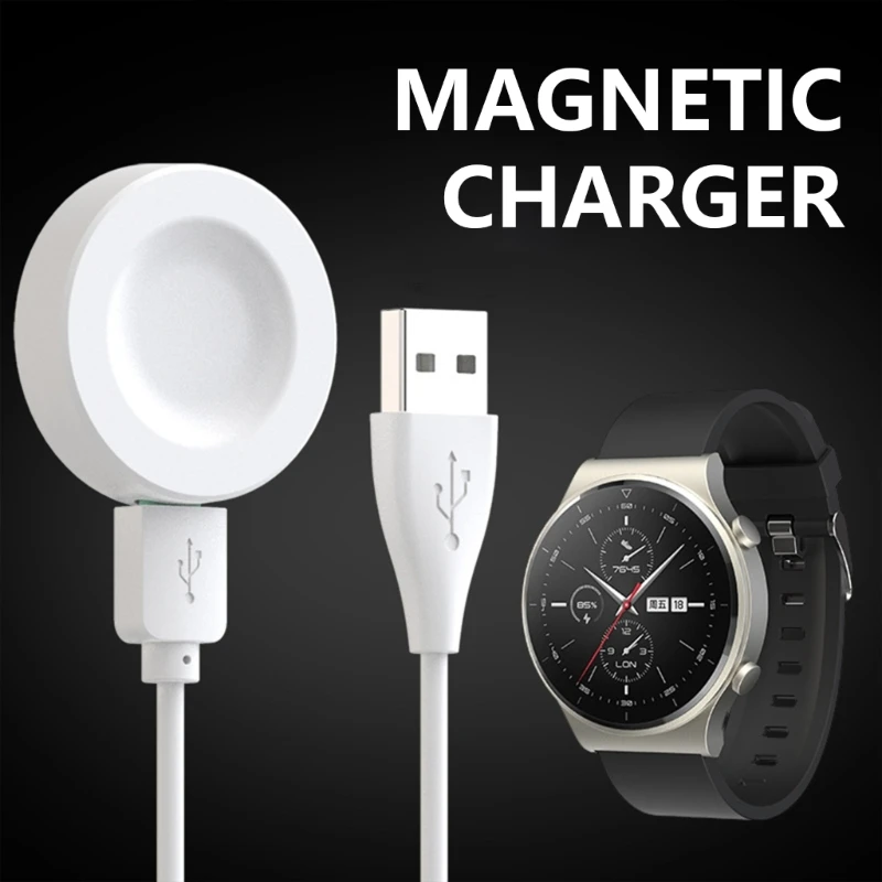 Charging Dock Base USB Charging Cable Fast Charging Power Adapter Cord for Hua-wei Watch 5/GT4/3 Watch