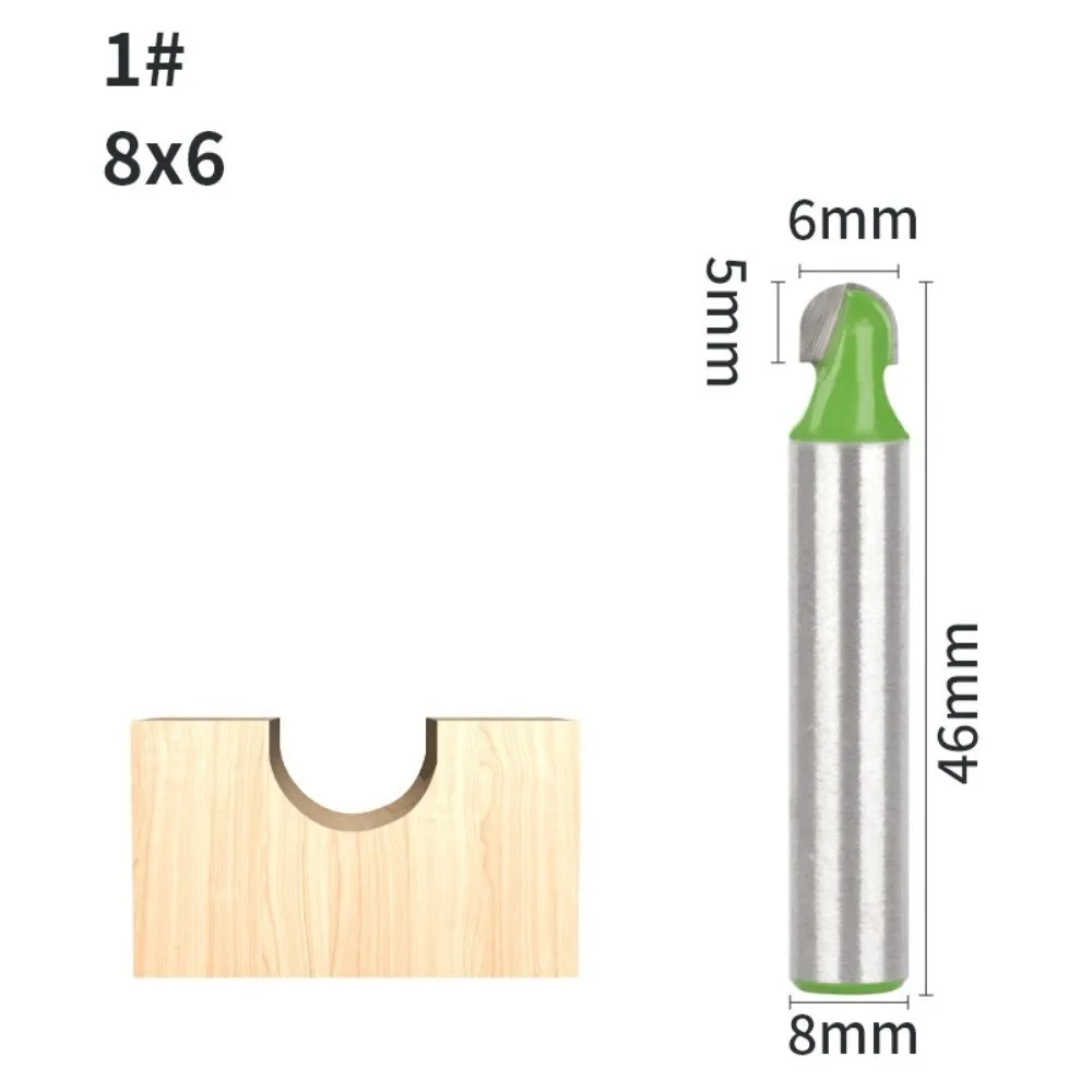 Solid Carbide Milling Cutter Round Nose Precision Cutting Round Nose Router Bit Smooth Finish 8mm Cove Router Bit Wood Working