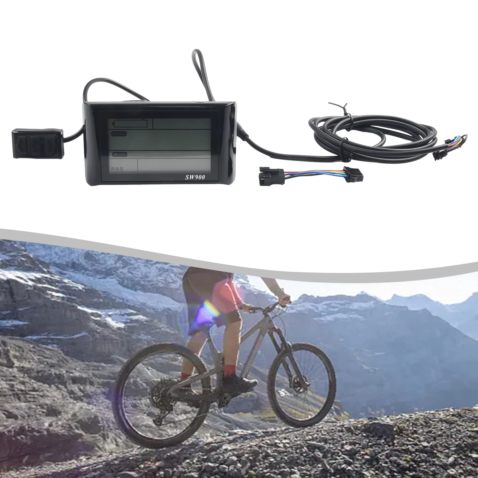 

SW900 ЖК-дисплей, панель управления, контроллер электрического велосипеда, 24/36/48 В, электрический велосипед, скутер, водонепроницаемый