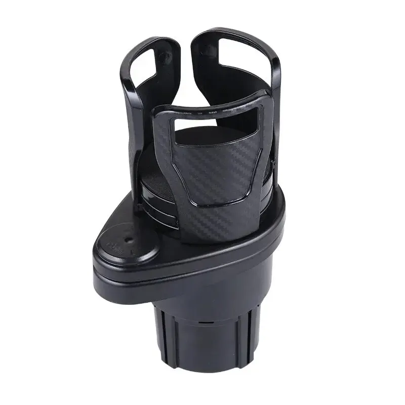 Multifunctional Car Cup Holder One To Two Double Layer Rotating Drinks Holder Vehicle Mounted Storage Rack