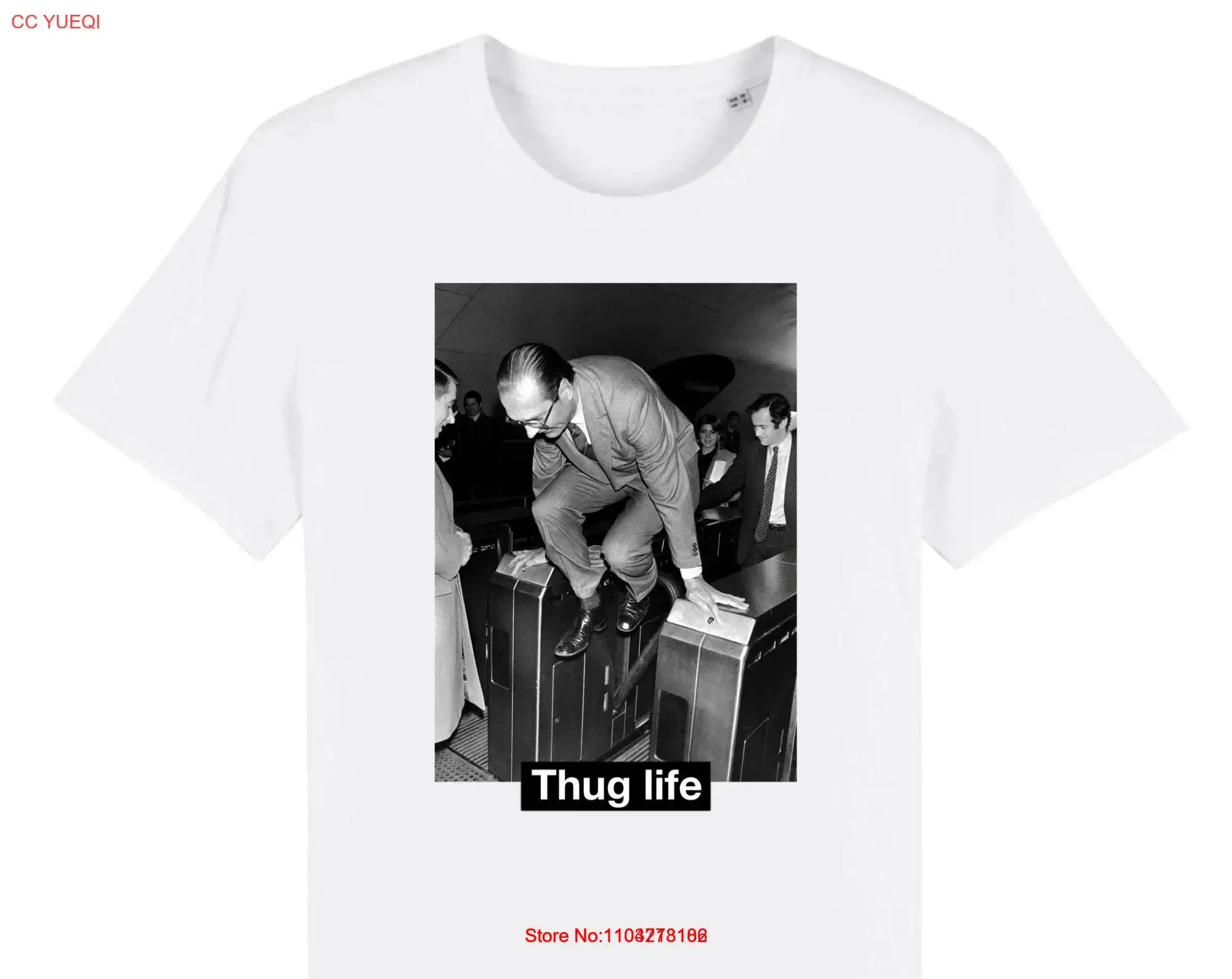 T shirt chirac thug life e long or short sleeves