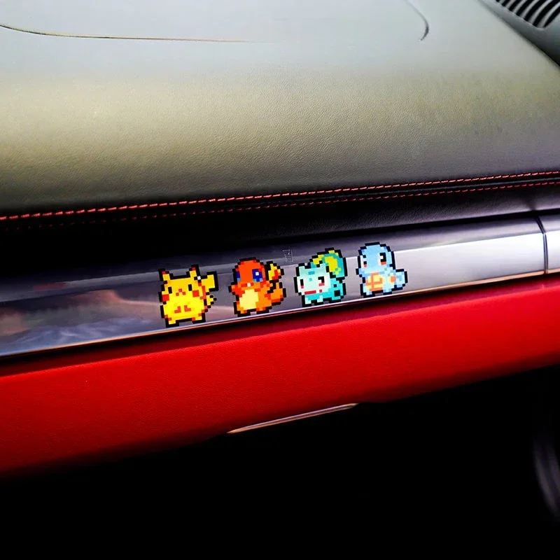 Anime SP Car Stickers Pixel Cartoon Kawaii Pikachu Stickers Personality Gengar Jigglypuff Car Side Window Reflective Stickers