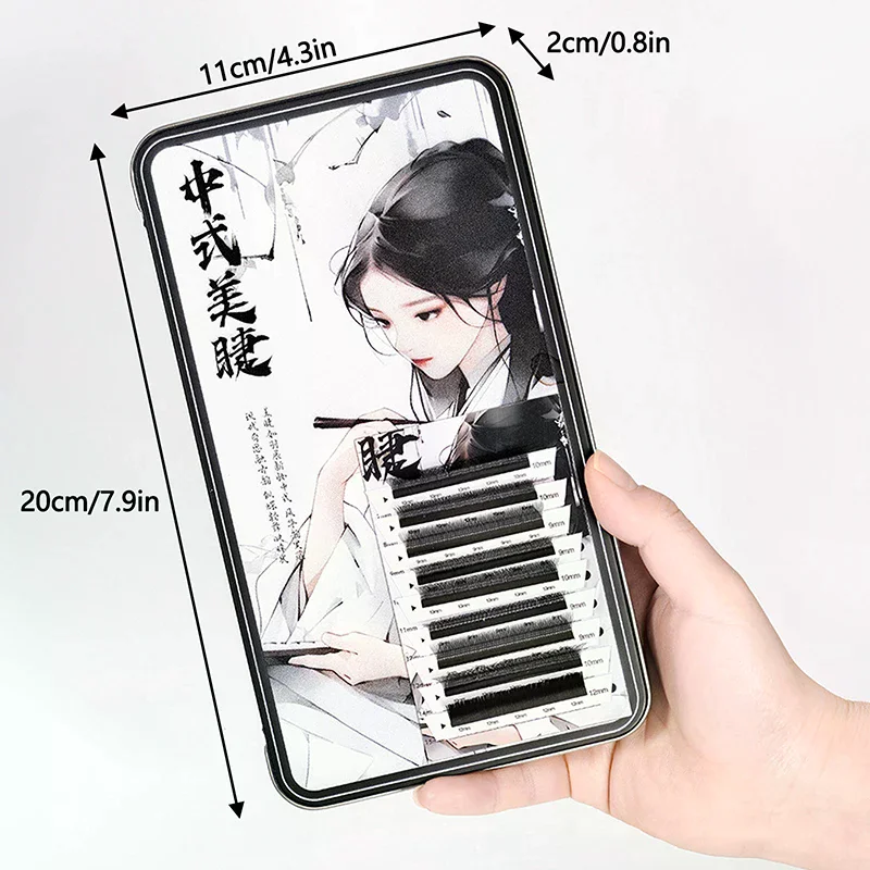 Empty Magnetic Fake Eyelash Storage Box With 6 Diskettes False Eyelash Holder Case Container Travel Pallet Lash Holder