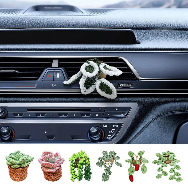 مشابك تنفيس هواء السيارة للنساء والرجال ، نبات محفوظ بوعاء ، مشبك معطر ، ديكور داخلي للسيارة ، مكيف هواء ، منفذ ، سحر
