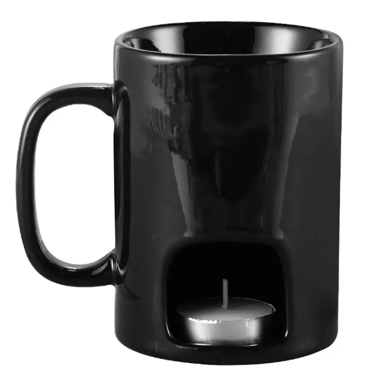 [A38F!NEW!】 Personal Fondue Mugs Set Forks And Teaspoons- Double Vented Design For Chocolate Or Cheese Tealights