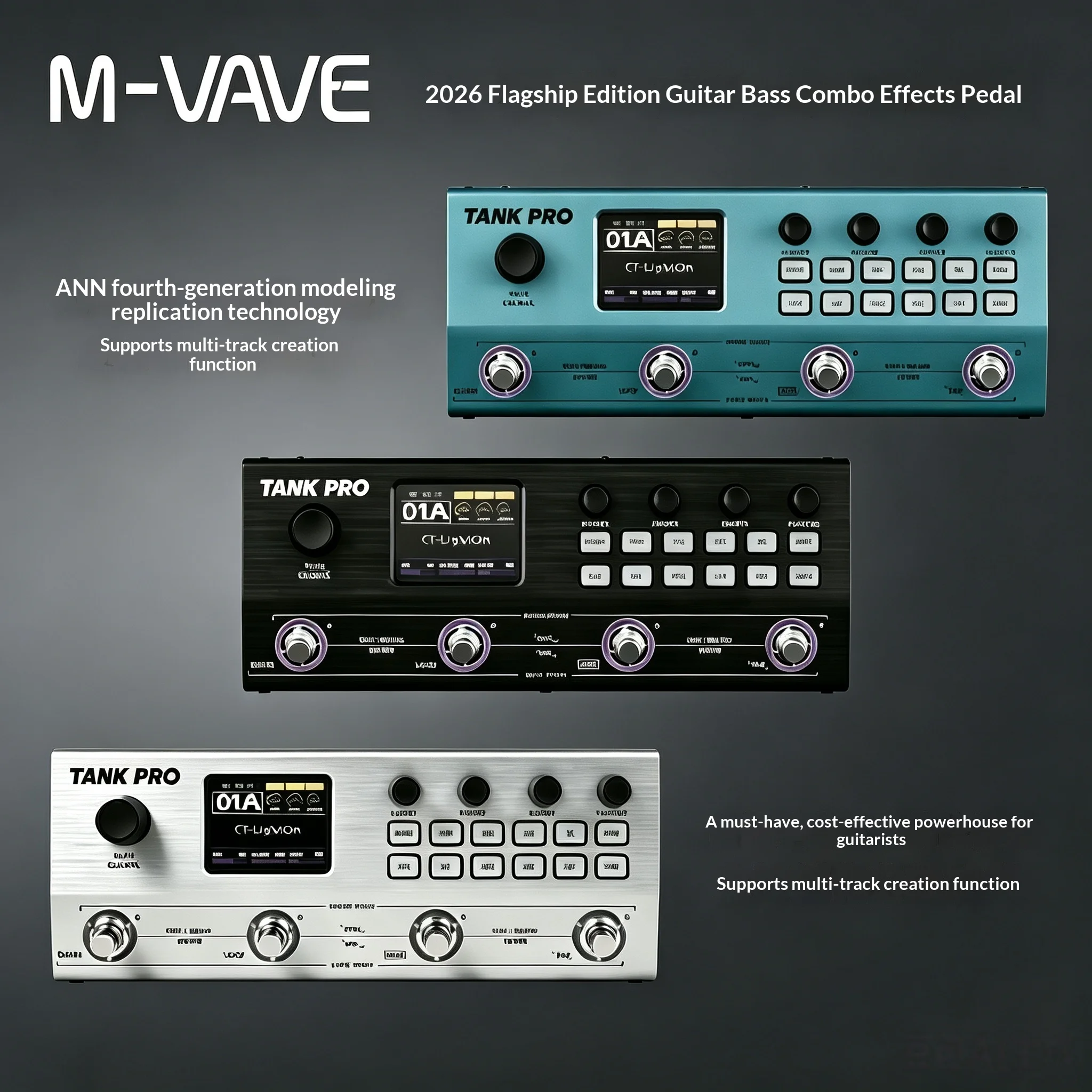 M-VAVE TANK-PRO guitar/bass synthesizer ANN fourth generation modeling and reproduction of tens of thousands of yuan level timbr