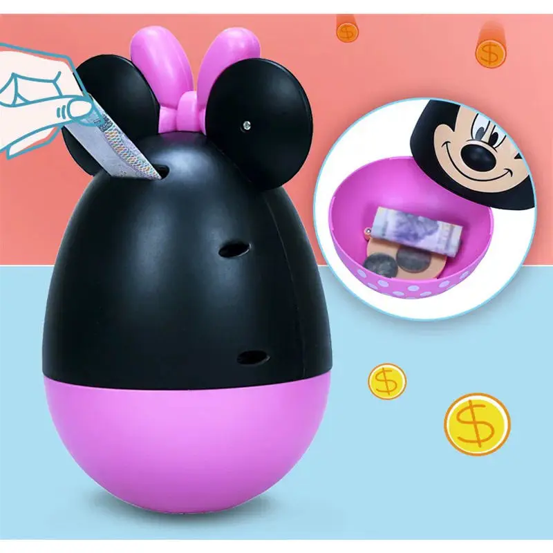 Disney geanimeerde cartoon schattige Mickey en Minnie jongen en meisje roly-poly spaarpot, spaarornament, studentenspeelgoed, verjaardagscadeau