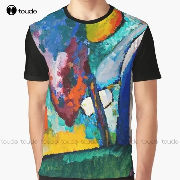 

The Waterfall (1909) Painting In High Resolution By Wassily Kandinsky Wassily The Waterfall Graphic T-Shirt Christmas Gift