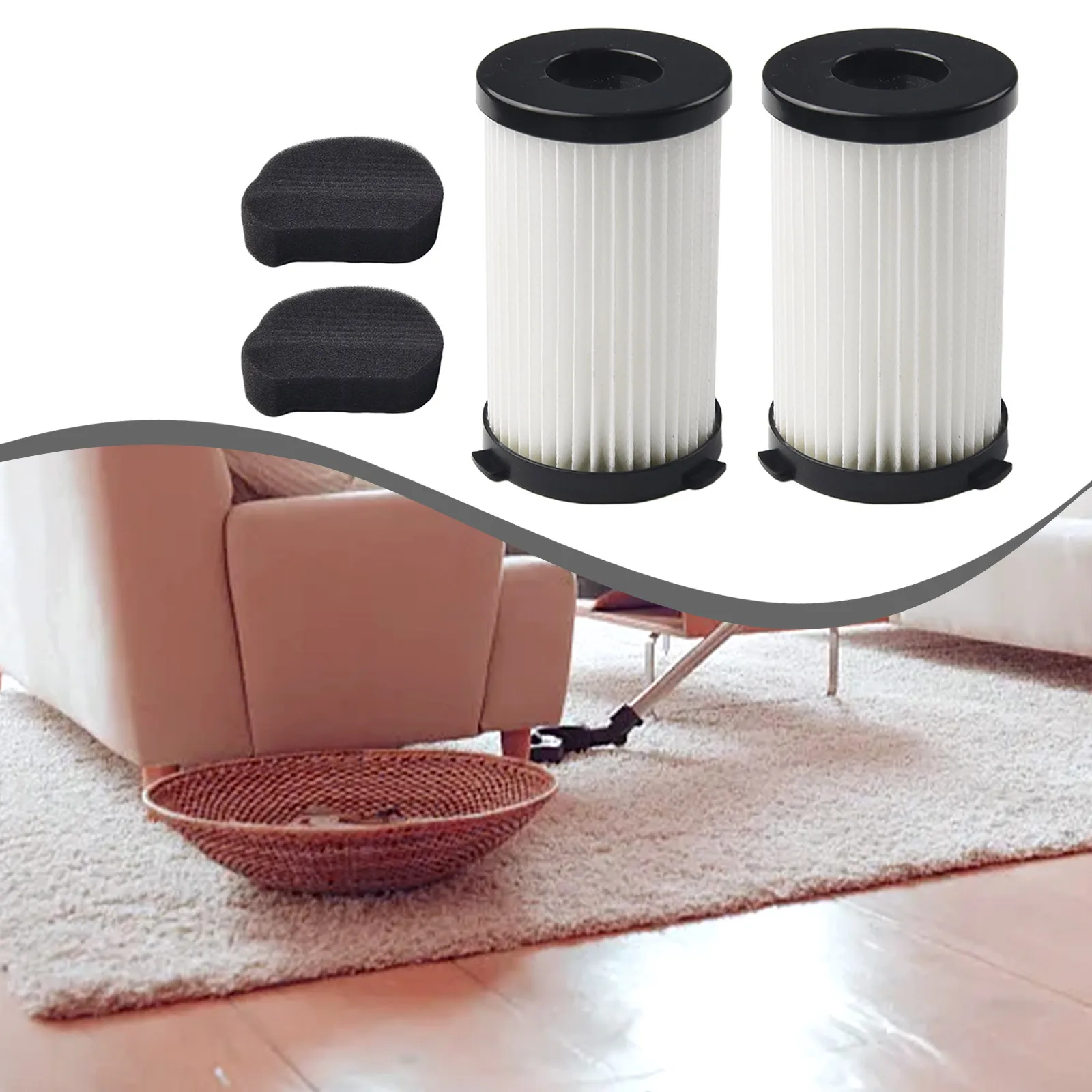 2x Filters Suitable For Clatronic BS 1306N, Clatronic BS 1948 CB Vacuum Cleaner Sweeper Robot Cleaning Accessories Tools