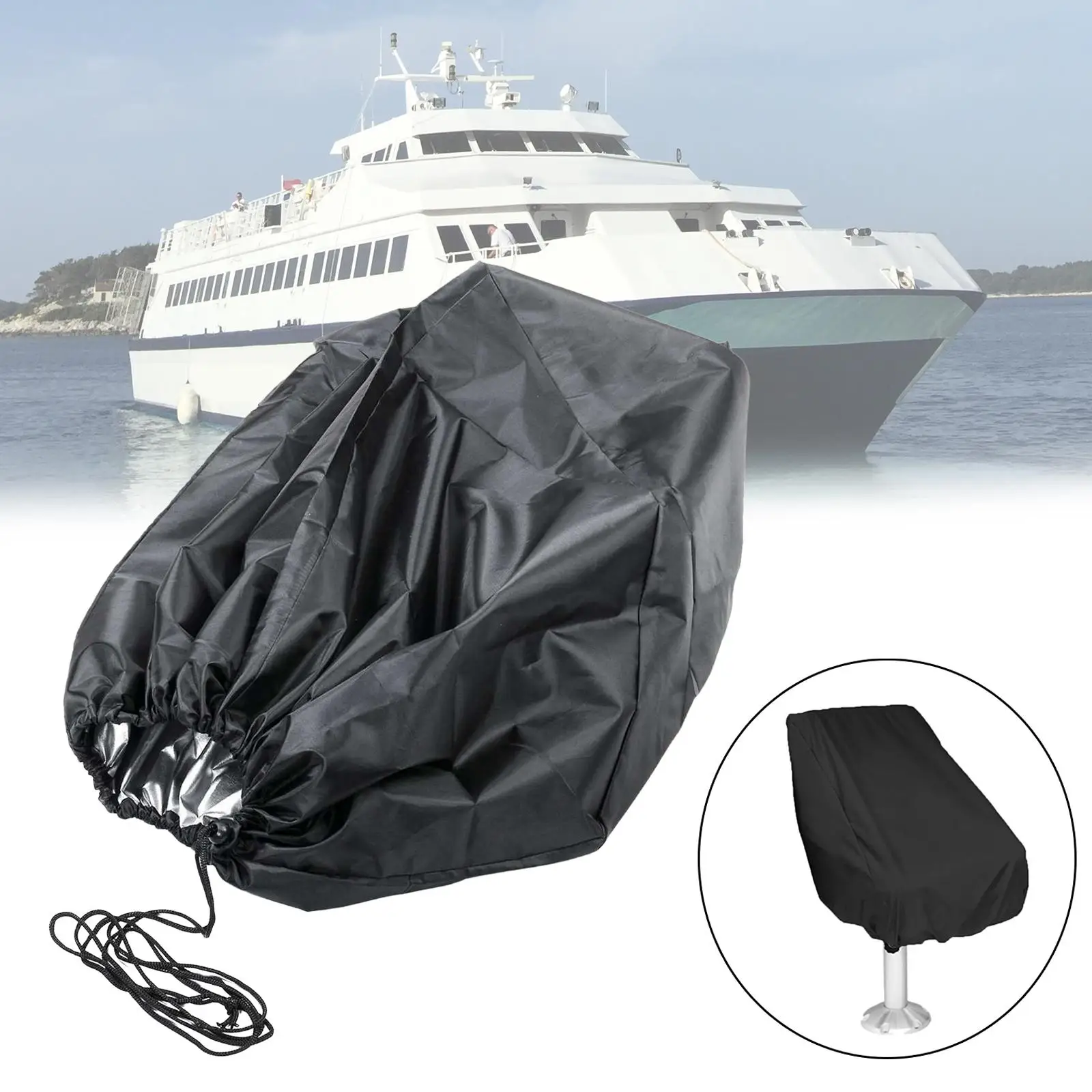 Boat Seat Cover Elastic Closure Heavy Duty Oxford Cloth for Yacht Ship