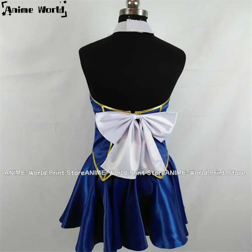 《Custom Size》Anime Lucy Heartfilia Backless Polyester Adult Women Halloween Party Dress