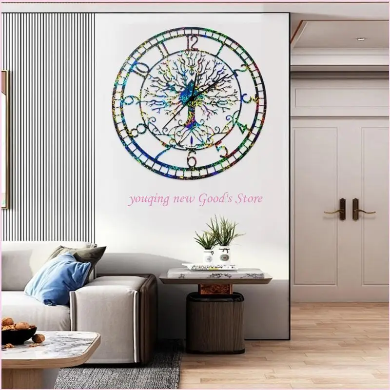 

57QA Художественная силиконовая форма для изготовления часов из смолы на тему Древа жизни, креативные настенные декорации, формы