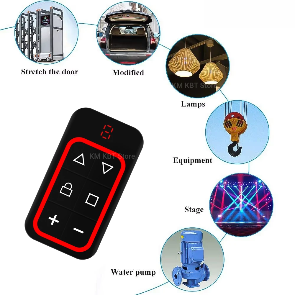 Garage Door Opener Duplicator 300MHz-915MHz Rechargeable Remote Control Multi-Frequency Code Grabber Clone Gate Remote Control