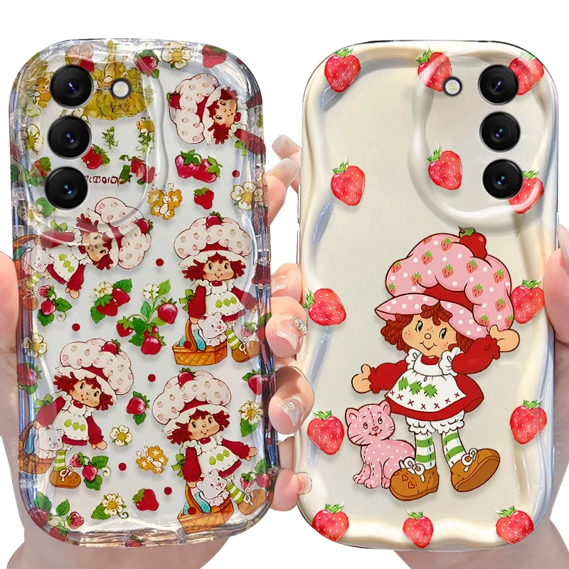 สตรอเบอร์รี่ Shortcake สําหรับ Samsung Galaxy S25 S24 S23 S22 S21 Ultra PLUS S20 FE A73 A72 A71 A56 A55 A54 5G A52 A52S 4G