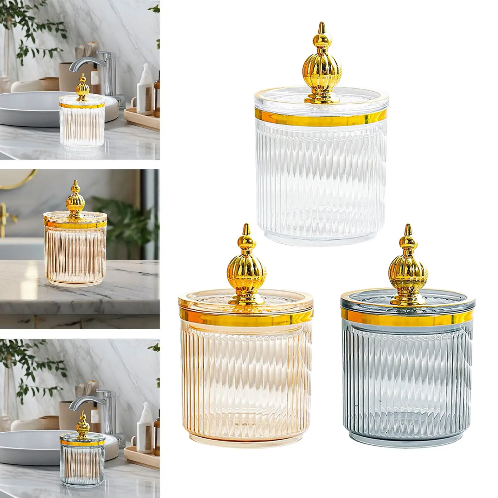 

Прозрачная канистра для ватных тампонов и шариков, решение для хранения в ванной комнате