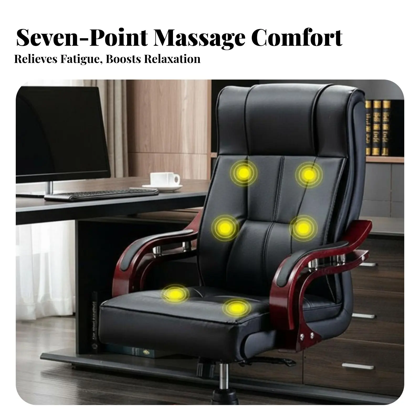 

Кресло руководителя Highspine с функцией откидывания спинки, компьютерное кресло с поворотом на 360 градусов, на плавно вращающихся колесиках, для профессионалов