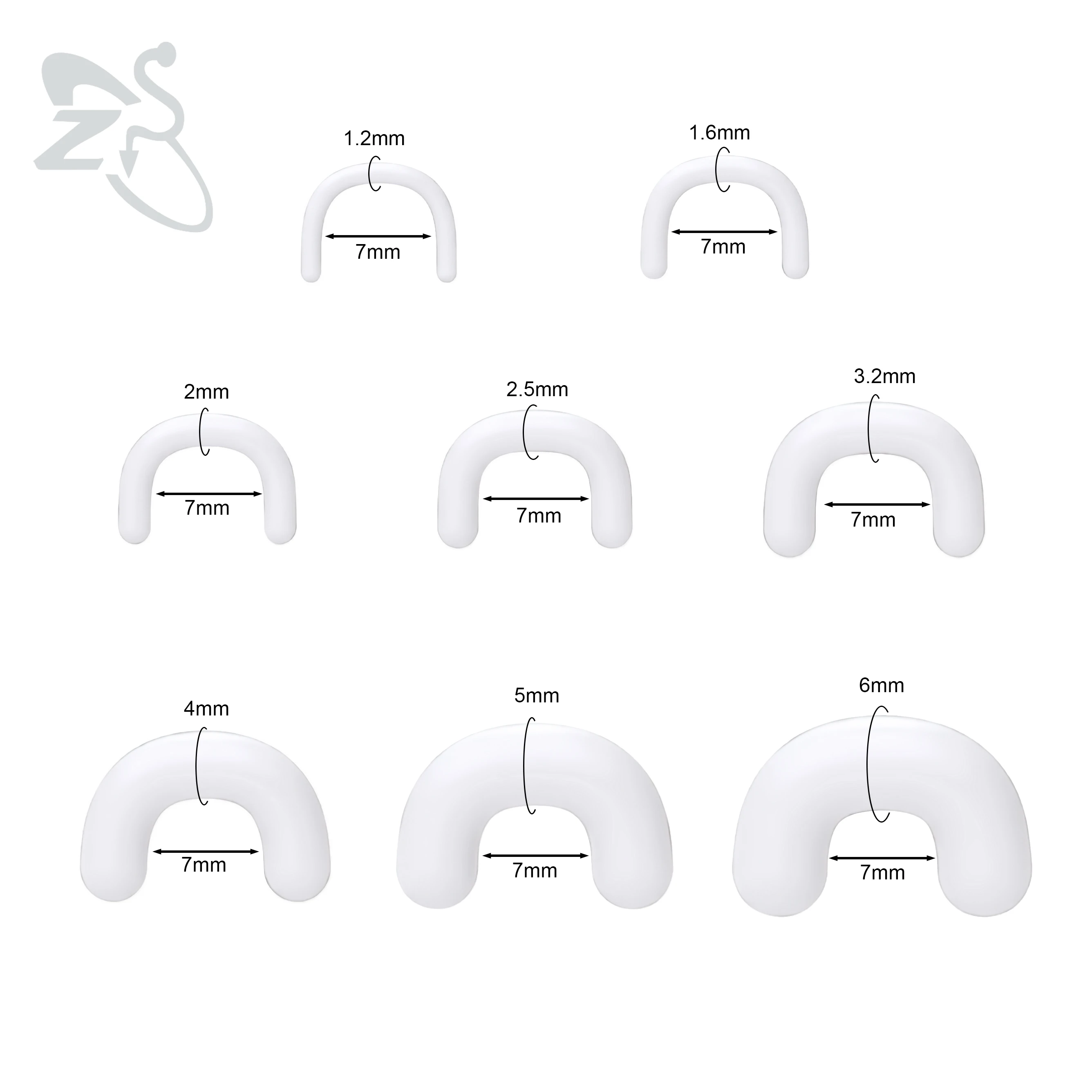 ZS 1 PC U Shape Acrylic Nose Ring For Women Men Large Gauge Invisible Septum Piercings Anti-allergic 2-16G Ear Expander Earring