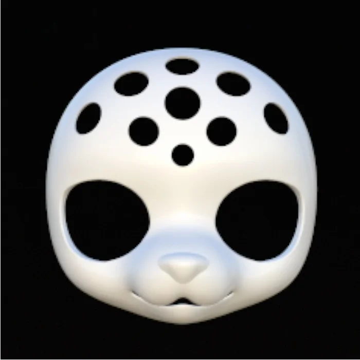 Kigurumi Base Mask Activity Jaw Short Snouted Canine Skull Shell  PLA 3DPrinting Fur Animal Set DIY Material Accessories Fur Set