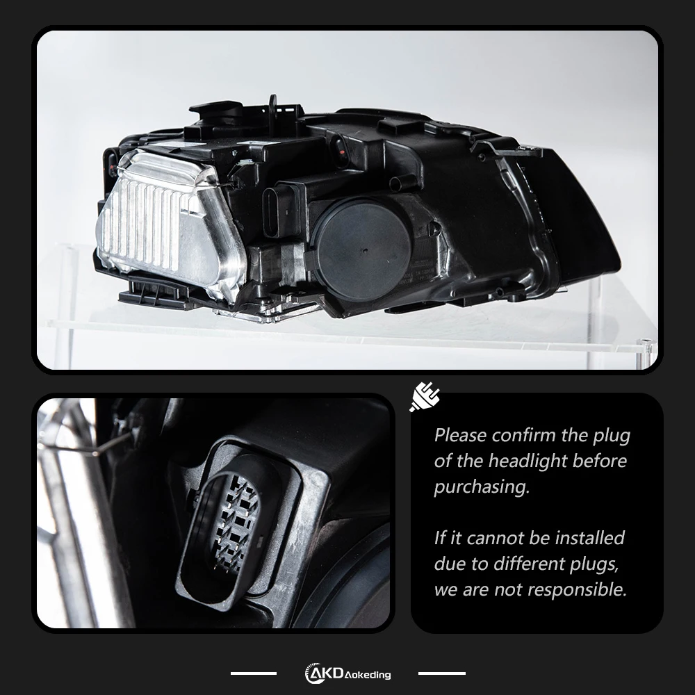 AKD Head Lamp for Audi A5 A5L LED Headlight 2008-2012 Headlights A5 DRL Turn Signal High Beam Angel Eye Projector Lens