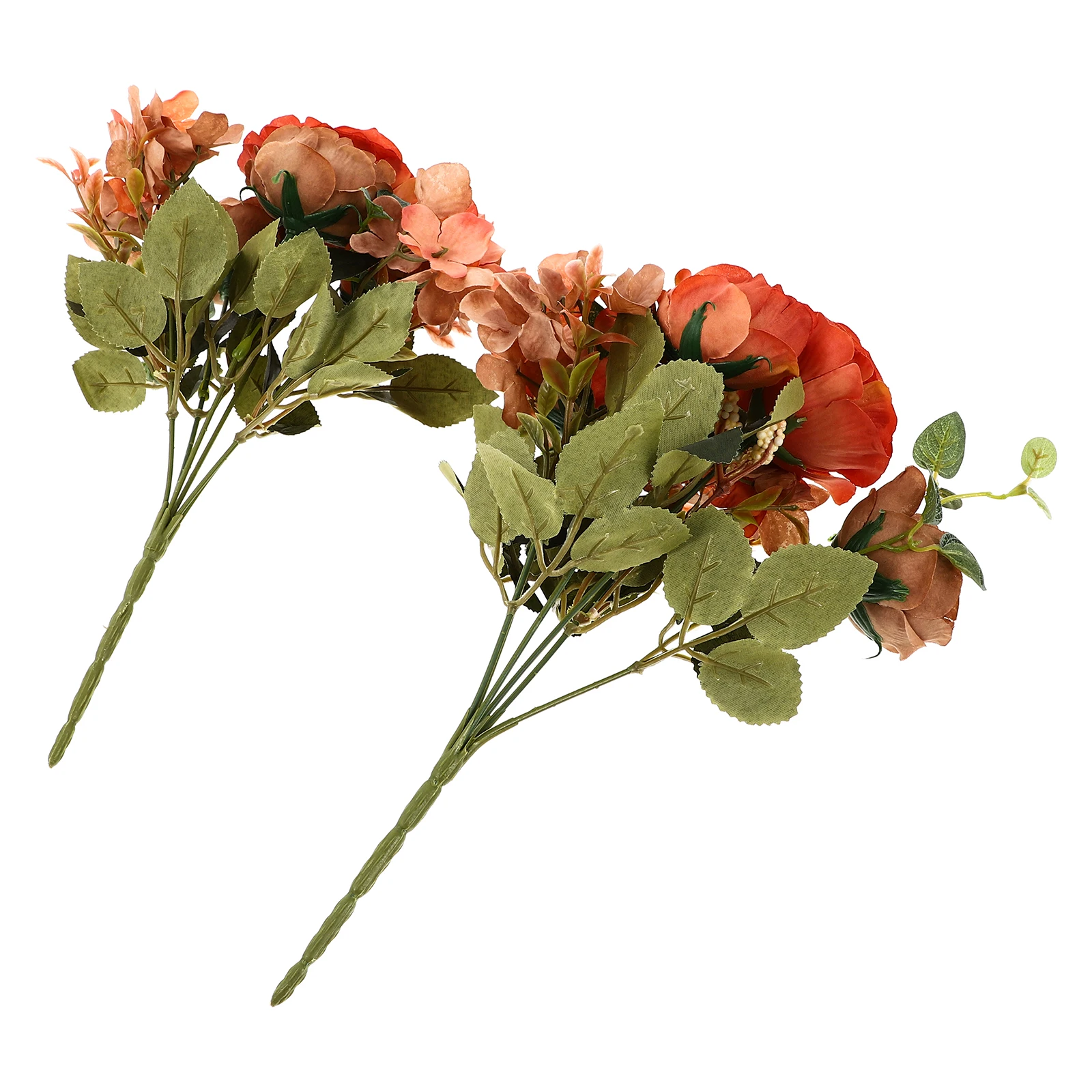 

2pcs Artificial Plastic Peony Wedding Party Home Bouquet Simulation Creative Arrangement Fake Bouquet Living Room Christmas
