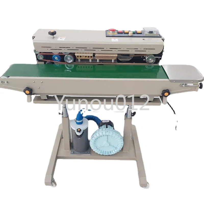 Automatic continuous bag band heat sealer sealing machine with nitrogen gas flushing inflating