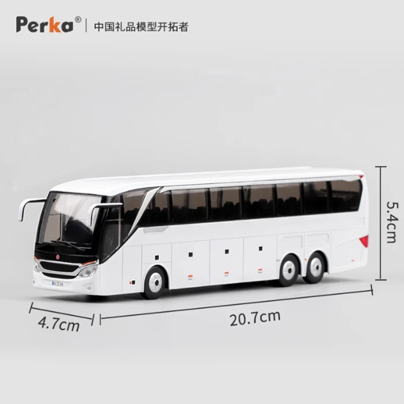 Perka Diecast escala 1:64 autobús turístico coche aleación simulación coche modelo colección clásica recuerdo exhibición adornos niño regalo juguete