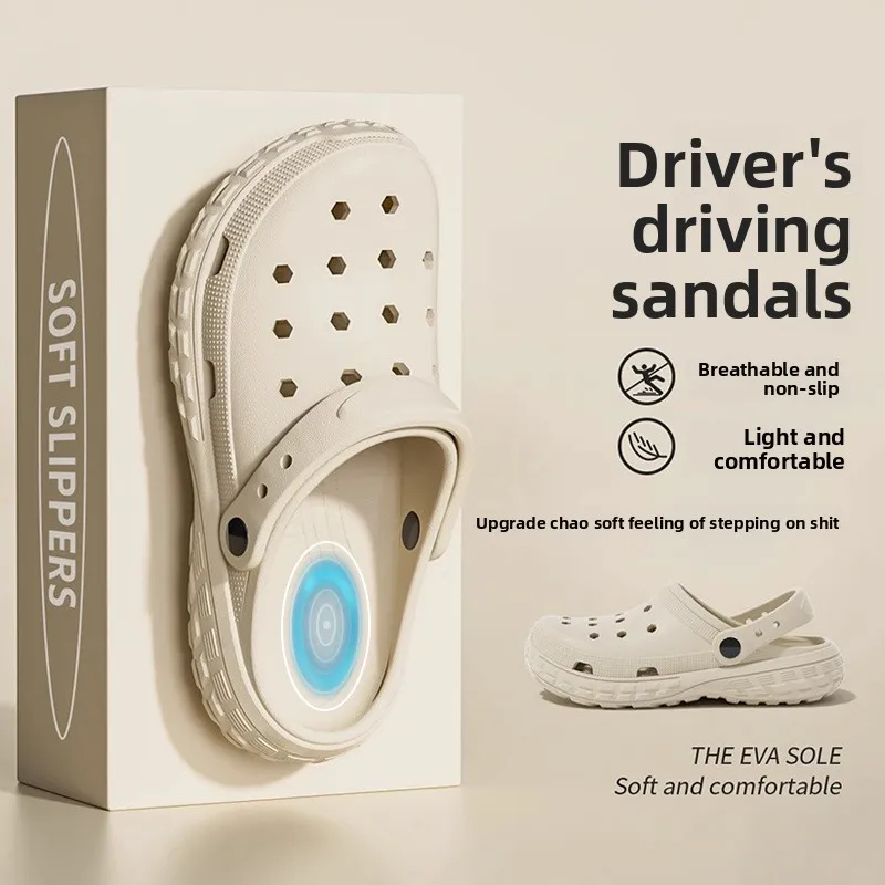 شباشب بفتحات، أحذية رجالية، موديل جديد 2025، ممرضة طبية EVA مضادة للانزلاق ومضادة للرائحة، صنادل شاطئ نسائية #3