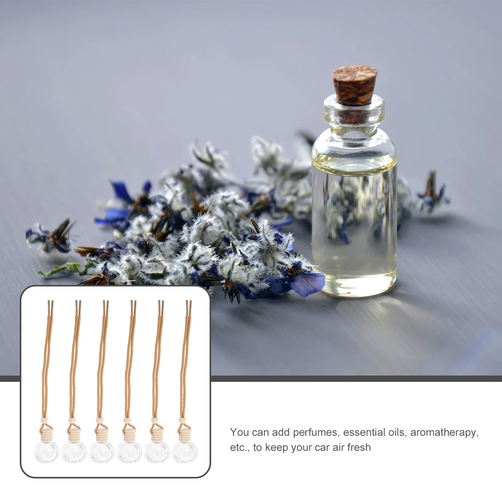 6 pçs carro difusor de óleo essencial garrafa de perfume reutilizável aromaterapia ambientador decorativo fragrância do carro