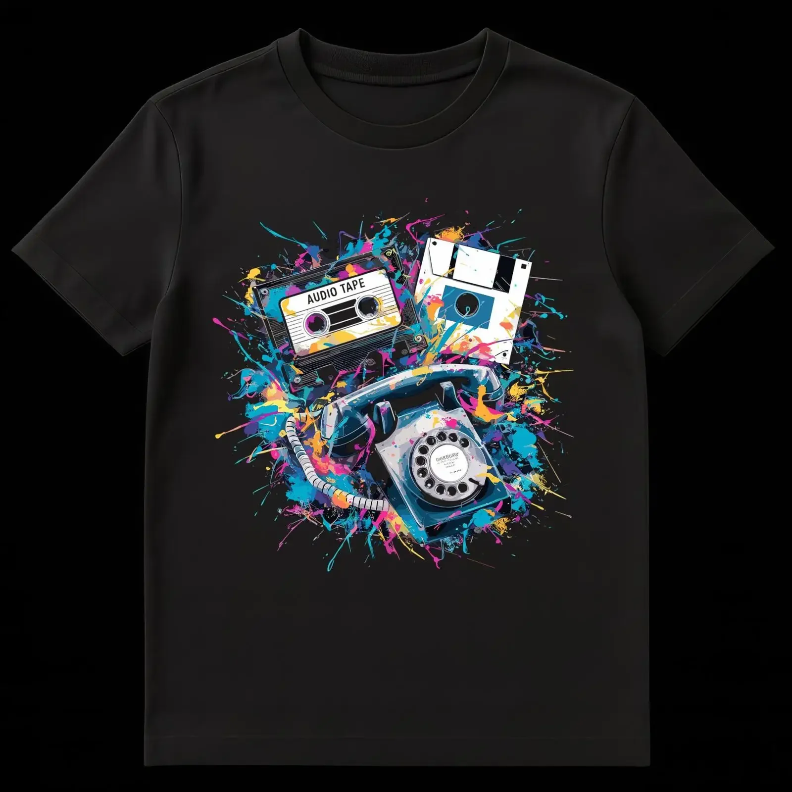 Retro Tech Enthusiast Vintage Gadget Memories Technology T Shirt vintage Washed Unisex streetwear fashion homme Stylish