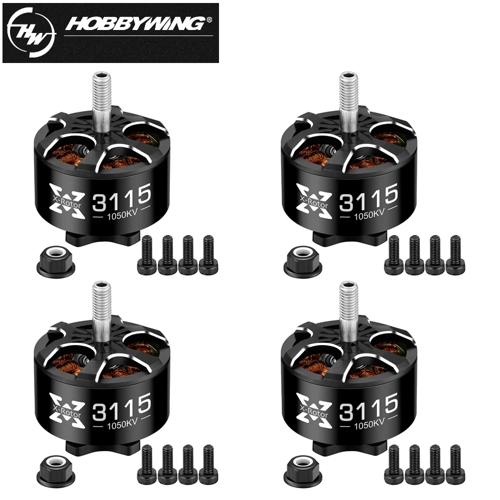 

4pcs/lot Hobbywing Xrotor 3110 900KV/1150KV 3115 900KV/1050KV 4-6S M5 Shaft Brushless Motor For 8inch 9inch 10inch FPV Drone