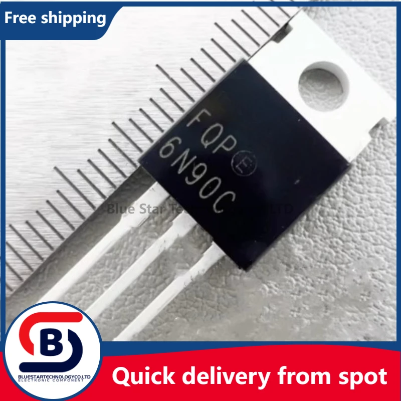 

Бесплатная доставка, 50 шт./лот, FQP6N90C 6N90C TO-220, новая микросхема, в наличии!