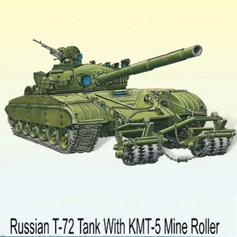 

Trumpeter 80112 1/35 Scale Russian T-72B Minesweeper Tank Plastic Assembly Model Kit - For Adults' Hobby & Collection (Toys)