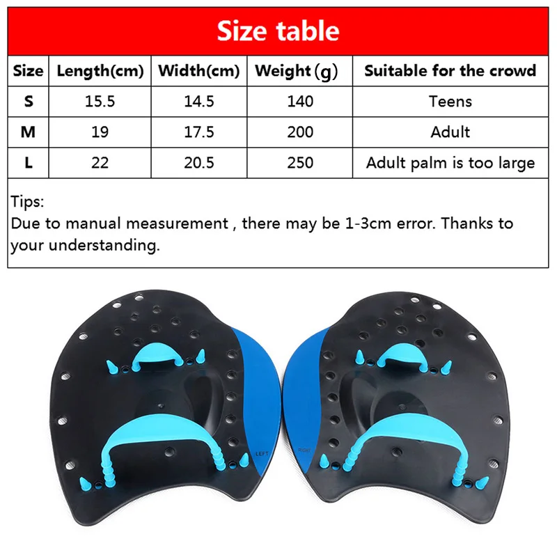 New Adult Child Professional Swimming Paddles Girdles Correction Hand Fins Flippers Palm Finger Webbed Gloves Paddle Water Sport