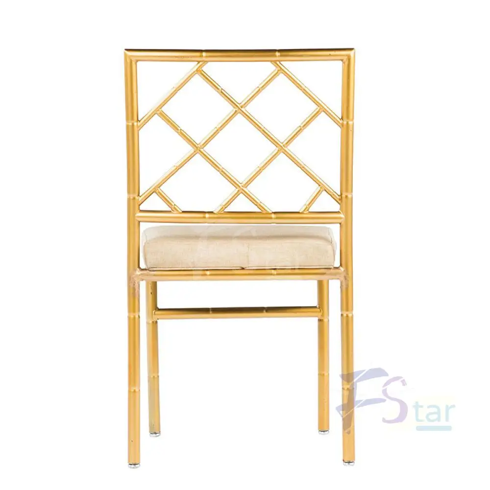 High Quality Stainless Steel Gold Wedding Chair PU Leather Bridal Party Banquet Hotel Chair