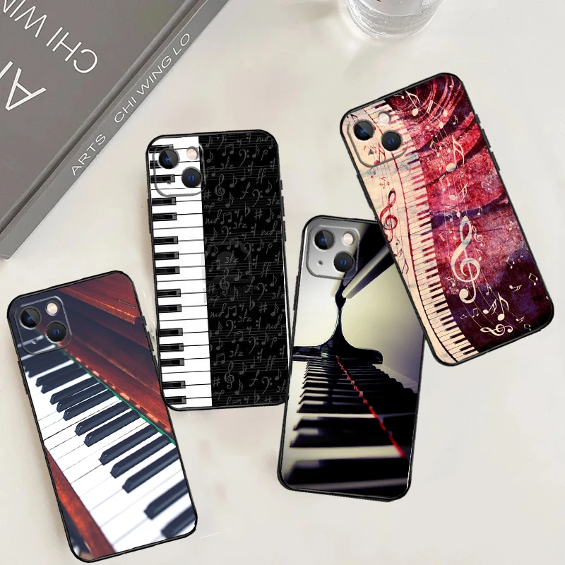 Funda musical con diseño de teclas de piano para OnePlus Nord CE 5 2 3 4 Lite N30 OnePlus 13 11 12 15 13T 13R 10T 12R 9 10 Pro