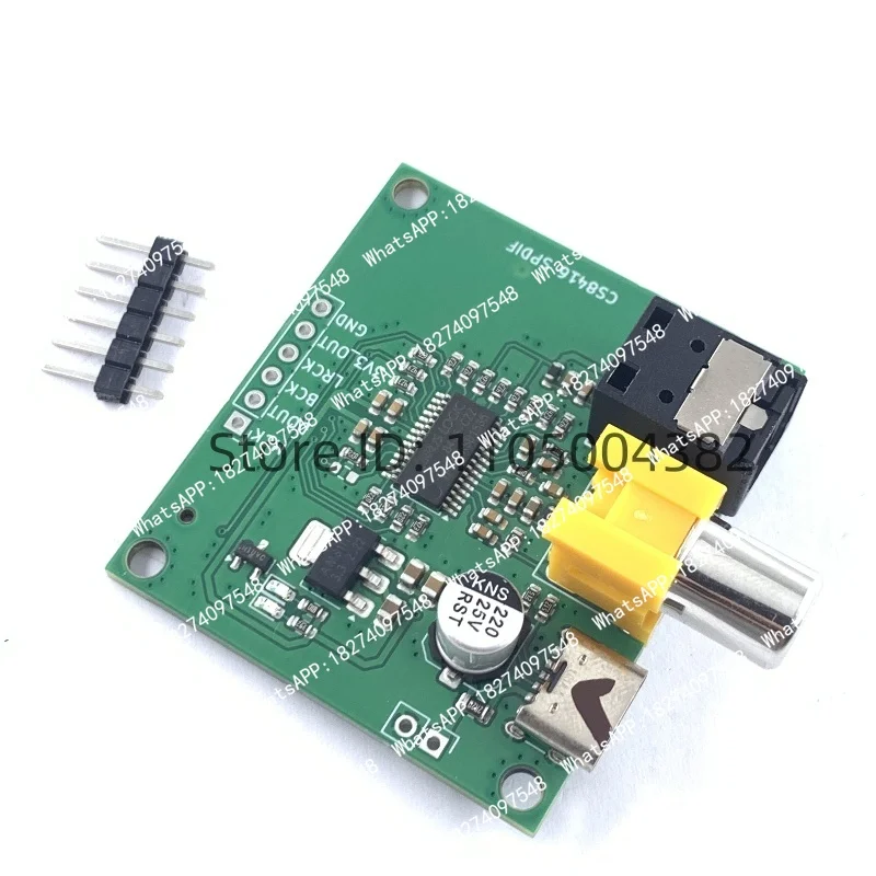 CS8416 Digital Interface Board. Supports optical fiber coaxial SPDIF input to I2S IIS output adapter module.