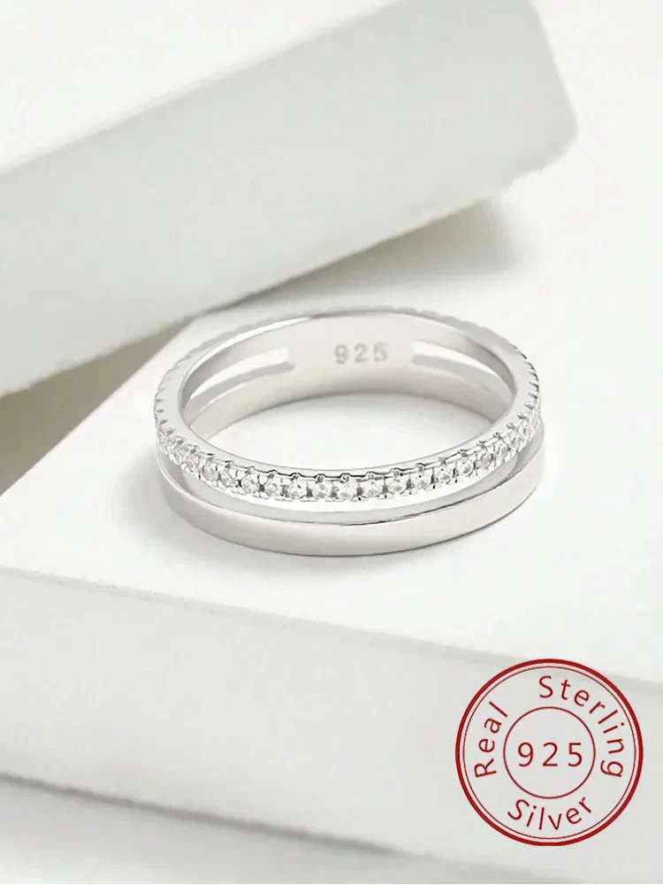 925 Sterling Silver Fashion Sparkling Classic Zircon Ring For Women Engagement Wedding Luxury Fashion High Quality Fine Jewelry