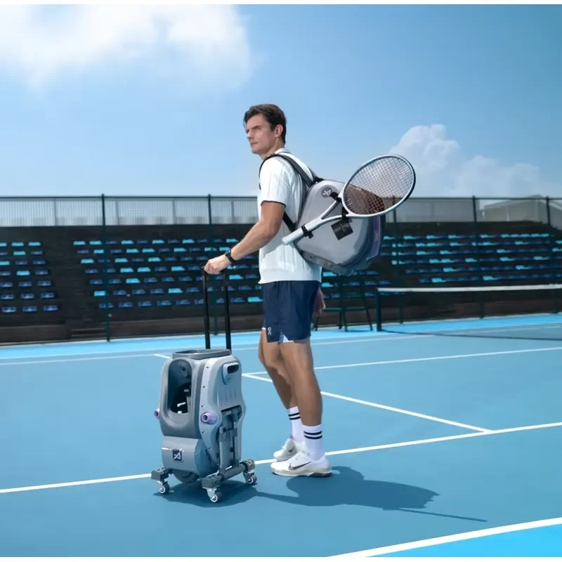Realtime Perceives Ball Speed Trajectory Simulates Real Match Practice Various Serving Position 4K AI Tennis Ball
