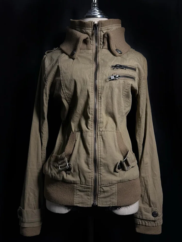 

Original American Retro Brown Jaet Outerwear New Faionable Autumn Versatile Design Sensation Women's ort Coat