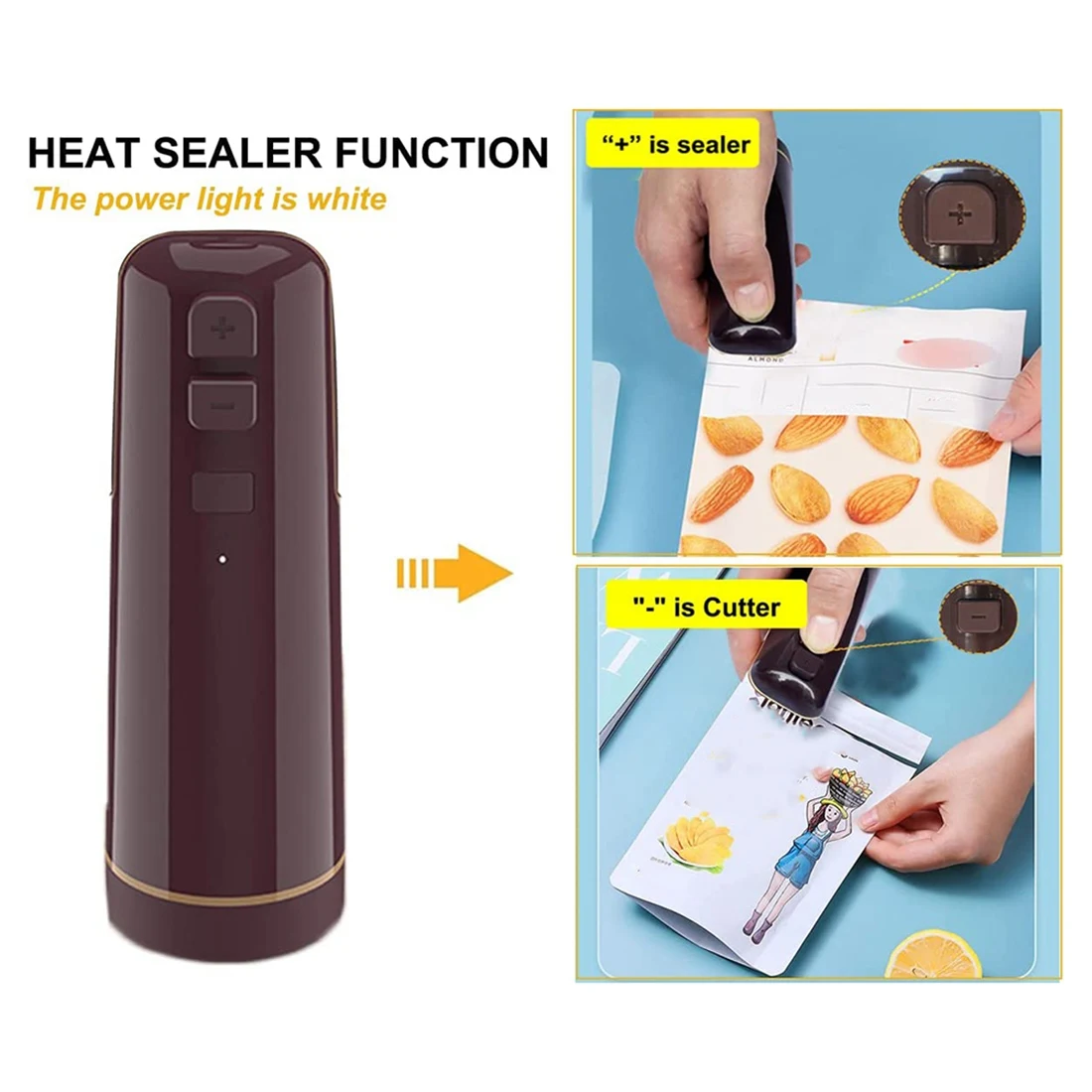 

Handheld Vacuum Sealer, Portable Electric Vacuum Sealer Pump for Vacuum Storage Bags, with 2 Zipper Vacuum Bags jasmine